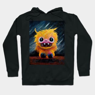 Cute orange friendly monster Hoodie